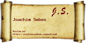 Joachim Sebes névjegykártya